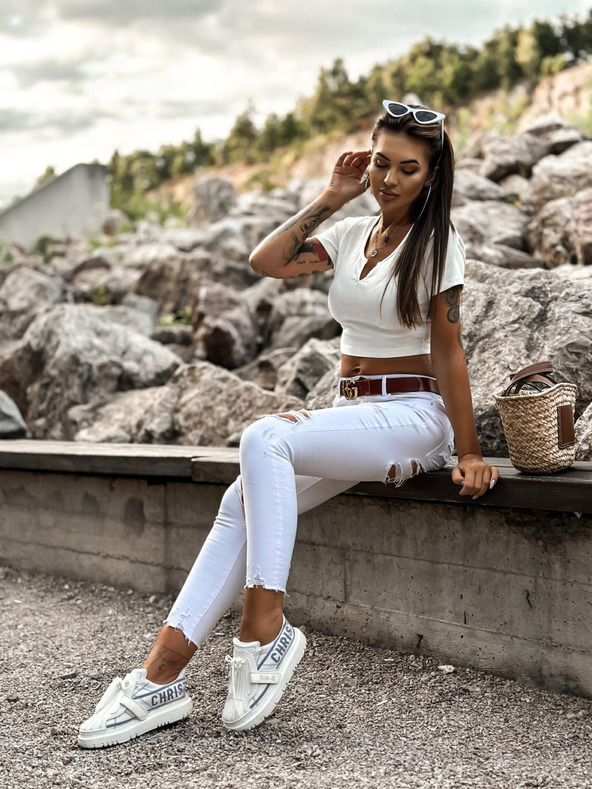 Edoti Módní dámské tričko bílé EDOTI