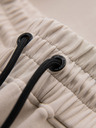 Ombre Clothing Pánské tepláky s žebrovanými manžetami a ozdobným zipem - pískové Ombre Clothing