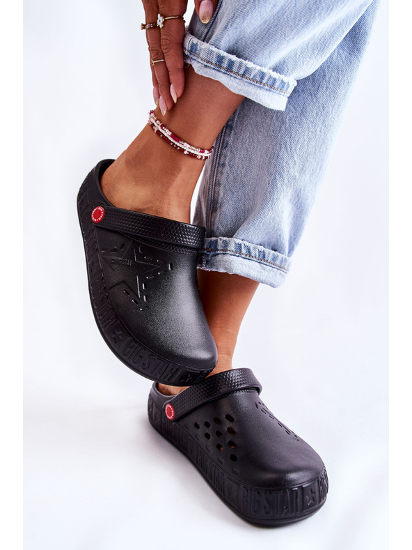 BIG STAR SHOES Dámské světlé pantofle Kroks Big Star