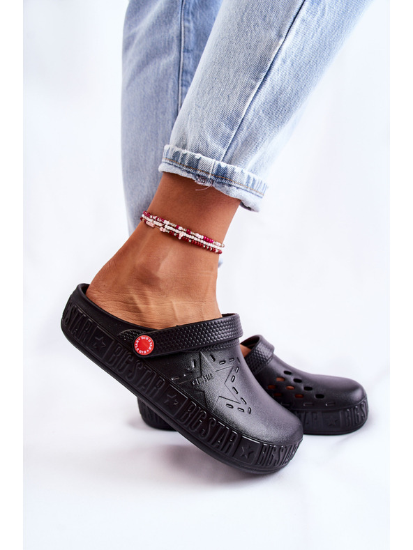 BIG STAR SHOES Dámské světlé pantofle Kroks Big Star