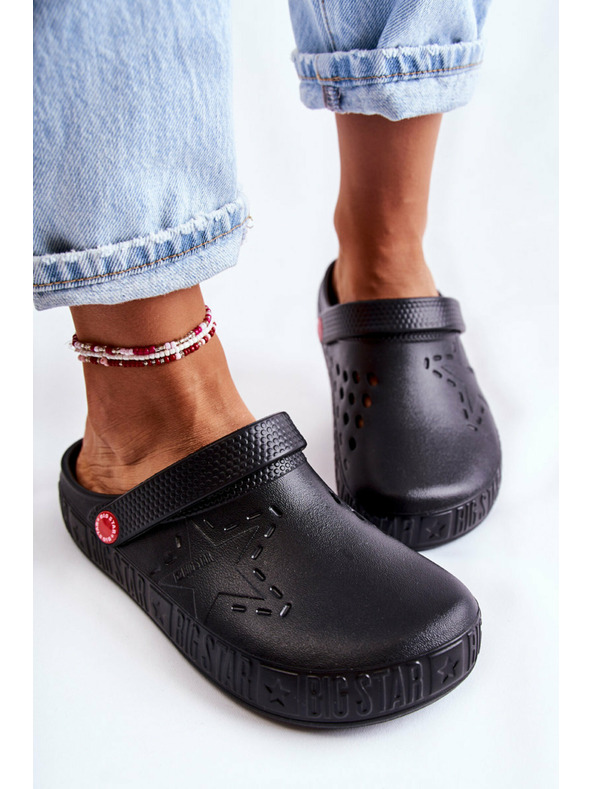 BIG STAR SHOES Dámské světlé pantofle Kroks Big Star