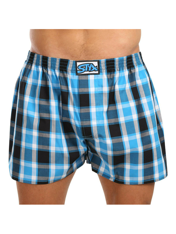 Styx Sada tří - pánské trenky Styx klasická guma nadrozměr vícebarevné