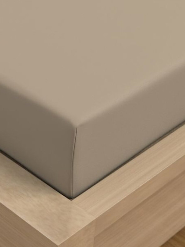 Kvalitex Saténové prostěradlo LUXURY COLLECTION 220x200cm béžové