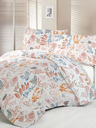 Kvalitex Saténové francouzské prodloužené povlečení Luxury Collection 1+2, 240x220, 70x90cm Coral garden Kvalitex