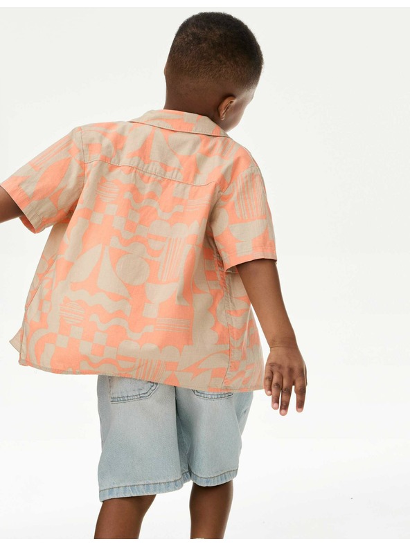 Marks & Spencer Dvoudílná sada košile a trička s potiskem, z čisté bavlny Marks & Spencer