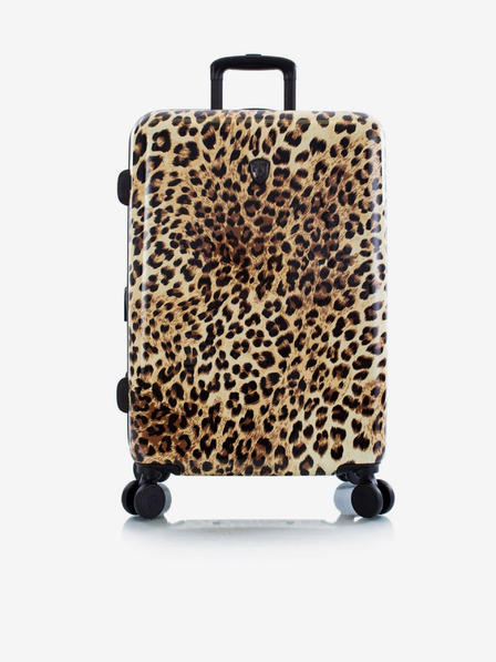 Heys Černo-hnědý vzorovaný cestovní kufr Heys Brown Leopard M
