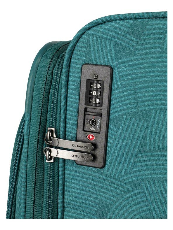 Travelite Cestovní kufr Travelite Skaii 4w L Print Petrol