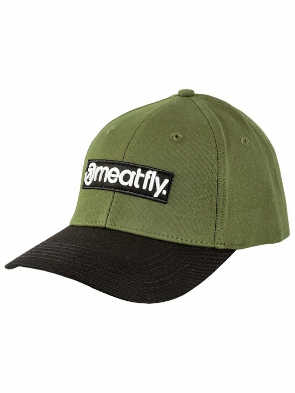 Meatfly Meatfly kšiltovka Wayne Flexfit Basic Logo Olive / Black | Černá | Velikost