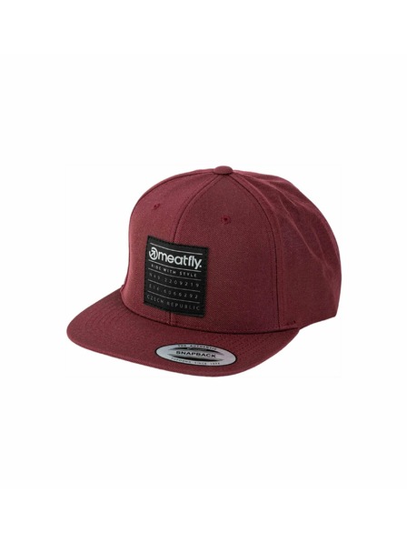 Meatfly Meatfly kšiltovka Hornet Snapback Coordinates Maroon | Červená | Velikost