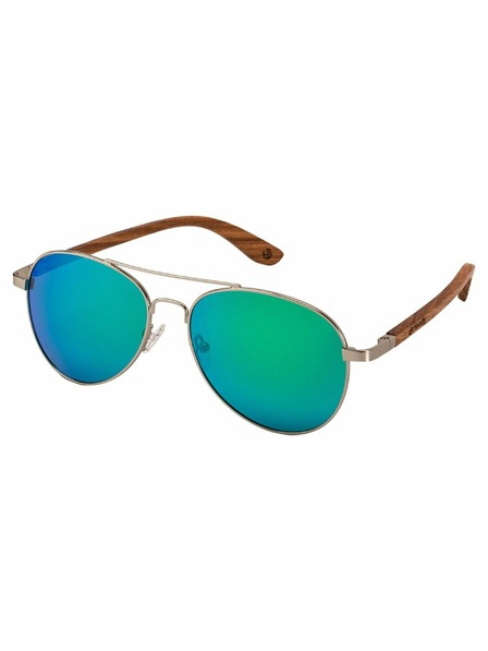 Meatfly Meatfly sluneční polarizační brýle Aviator Green | Zelená | Velikost