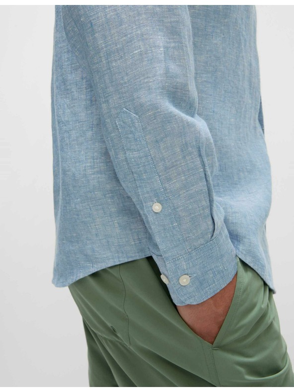 Marks & Spencer Košile z čistého lnu Marks & Spencer modrá