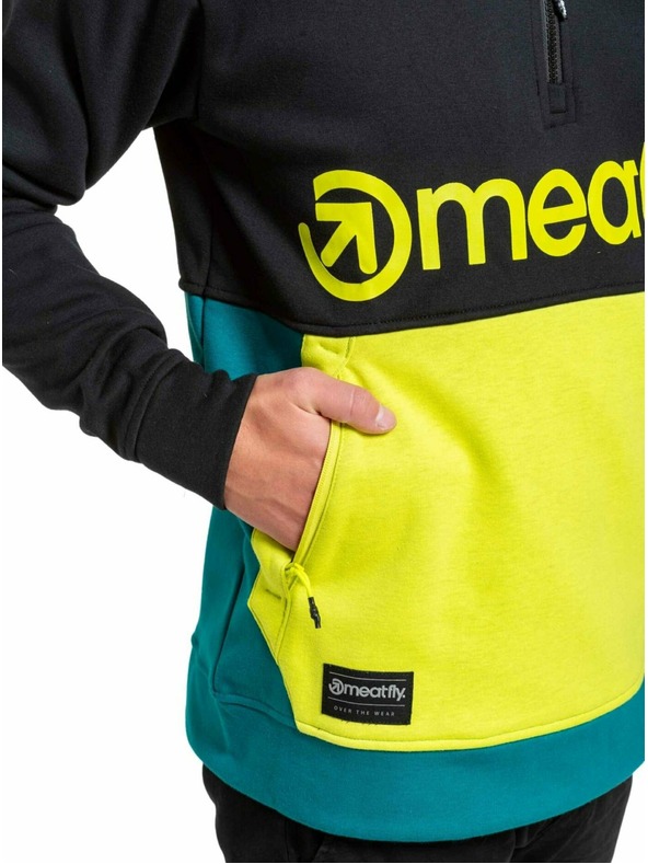 Meatfly Meatfly pánská technická mikina Tason Lime / Black | Černá | Velikost