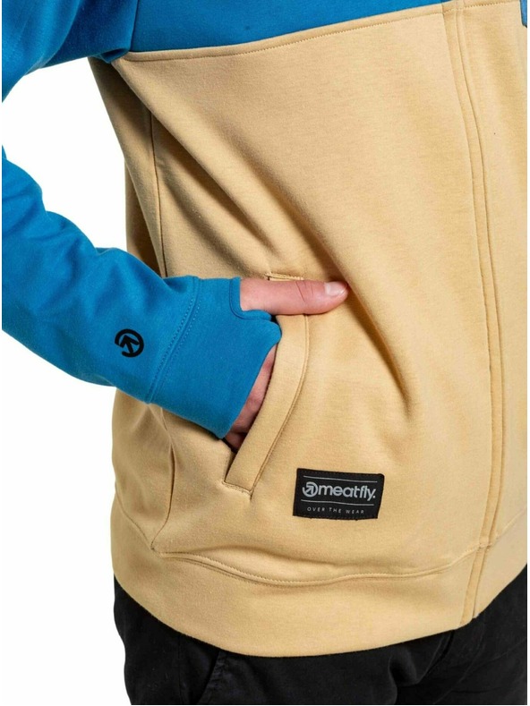 Meatfly Meatfly pánská technická mikina Josh Blue / Light Brown