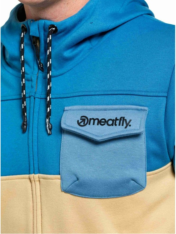 Meatfly Meatfly pánská technická mikina Josh Blue / Light Brown