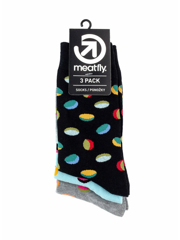 Meatfly Meatfly ponožky Oval socks Triple Pack | Mnohobarevná | Velikost
