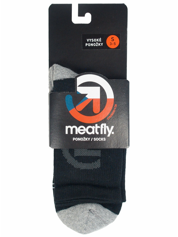 Meatfly Meatfly ponožky Long Bike Black | Černá | Velikost
