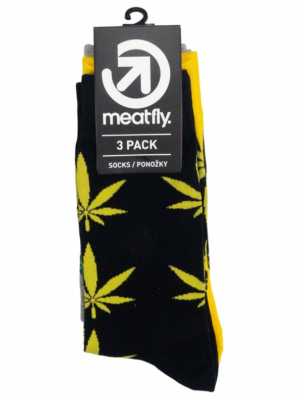 Meatfly Meatfly ponožky Lexy Triple Pack Ganja | Mnohobarevná | Velikost