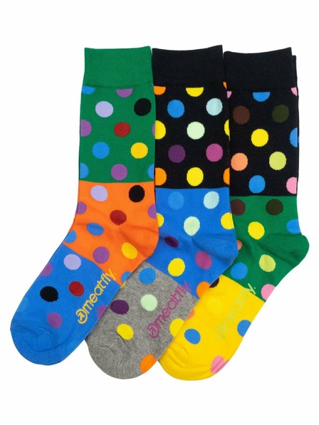 Meatfly Meatfly ponožky Lexy Gift Pack Green Dots | Mnohobarevná | Velikost