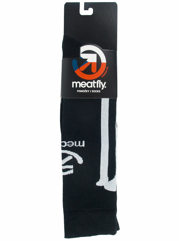 Meatfly Meatfly ponožky Bones Long Black | Bílá | Velikost