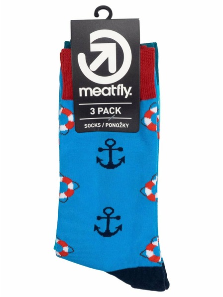 Meatfly Meatfly ponožky Lexy Triple Pack Pool | Mnohobarevná | Velikost