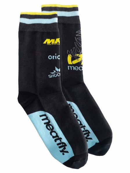 Meatfly Meatfly ponožky Dakar Blue/Yellow | Černá | Velikost