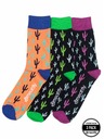 Meatfly Meatfly ponožky Lexy Triple Pack Cactus | Mnohobarevná | Velikost