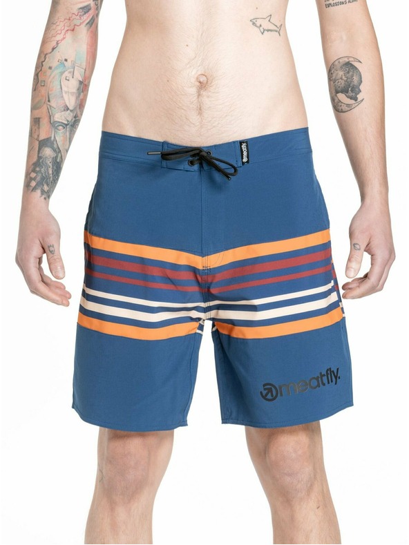 Meatfly Meatfly pánské plavky Ernie Boardshorts 19" Stripes Navy | Modrá | Velikost