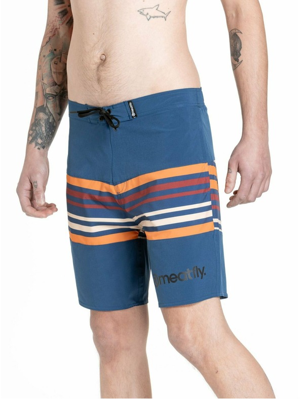 Meatfly Meatfly pánské plavky Ernie Boardshorts 19" Stripes Navy | Modrá | Velikost