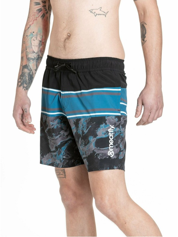 Meatfly Meatfly pánské plavky Keith Boardshorts 17" Mossy Petrol | Modrá | Velikost