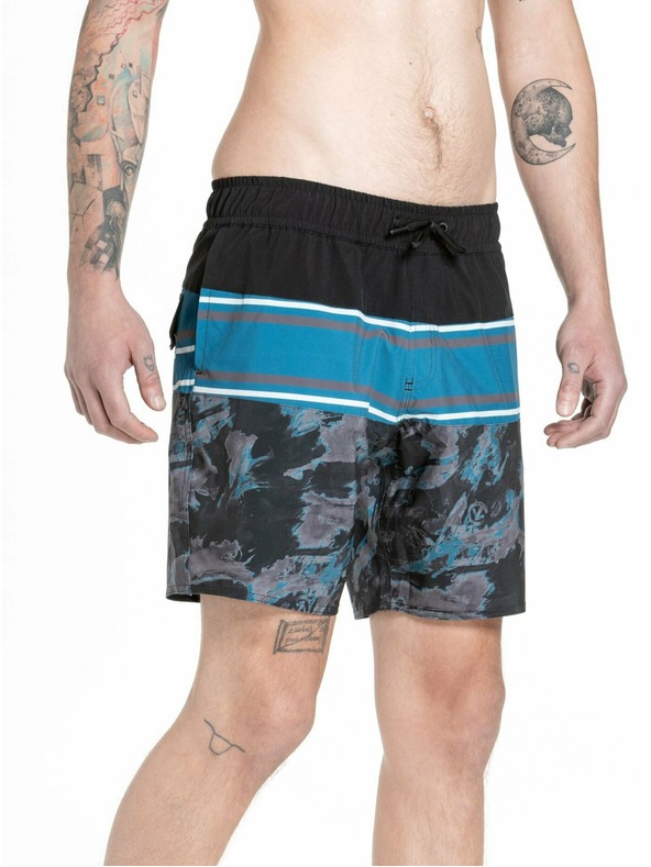 Meatfly Meatfly pánské plavky Keith Boardshorts 17" Mossy Petrol | Modrá | Velikost