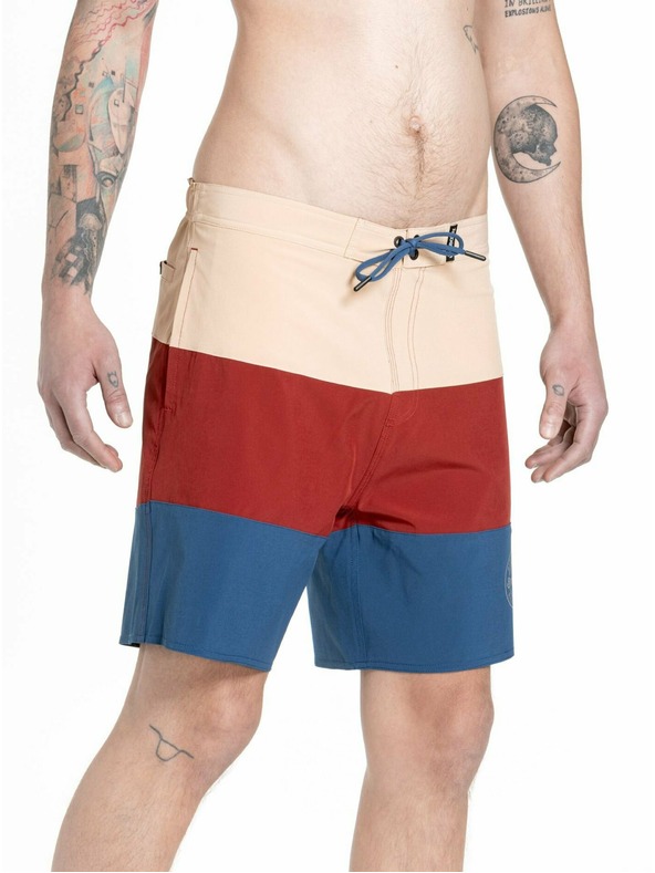 Meatfly Meatfly pánské plavky Ernie Boardshorts 19" Navy / Latte | Modrá | Velikost