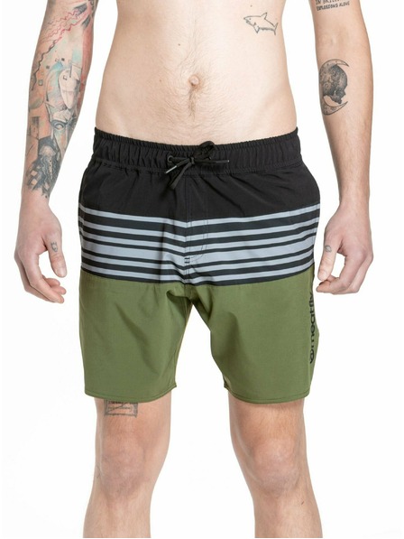 Meatfly Meatfly pánské plavky Keith Boardshorts 17" Olive / Black | Zelená | Velikost