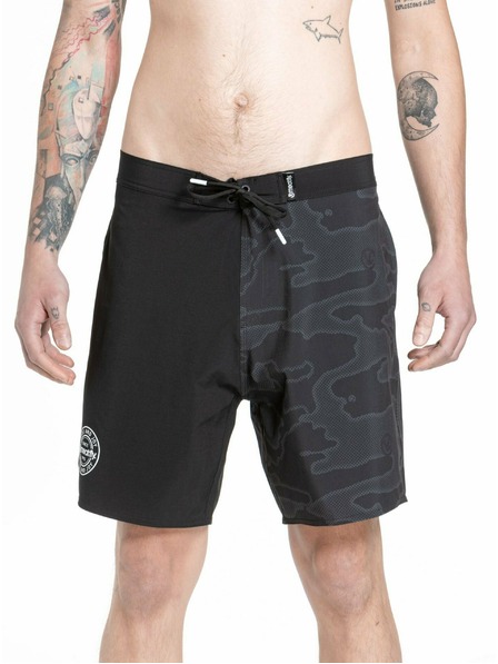 Meatfly Meatfly pánské plavky Ernie Boardshorts 19" Morph Black | Černá | Velikost