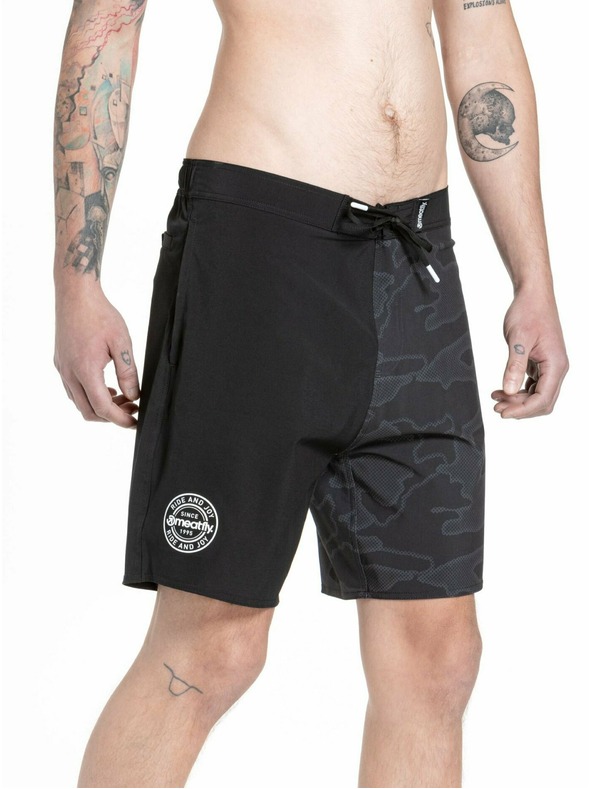 Meatfly Meatfly pánské plavky Ernie Boardshorts 19" Morph Black | Černá | Velikost
