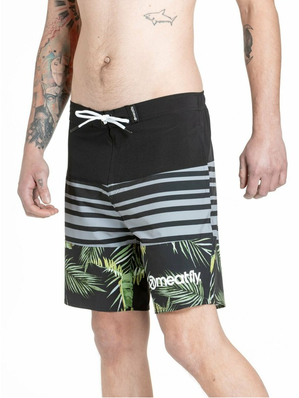 Meatfly Meatfly pánské plavky Ernie Boardshorts 19" Palm | Mnohobarevná | Velikost