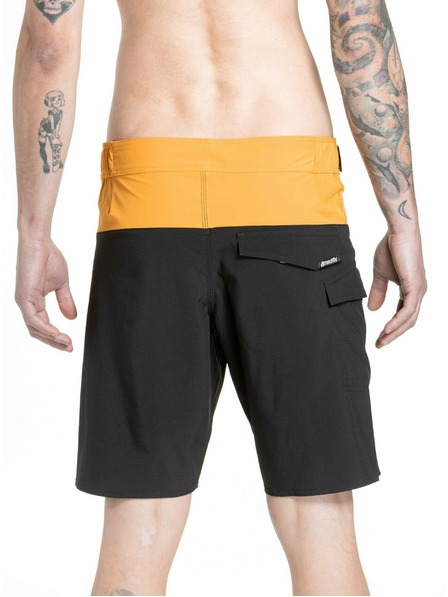 Meatfly Meatfly pánské plavky Mitch Boardshorts 21" Yellow / Black | Žlutá | Velikost