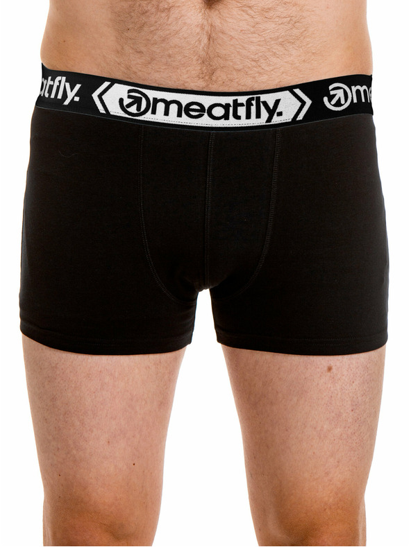 Meatfly Meatfly pánské boxerky Balboa Boxershorts Four Pack Black/Black | Černá | Velikost