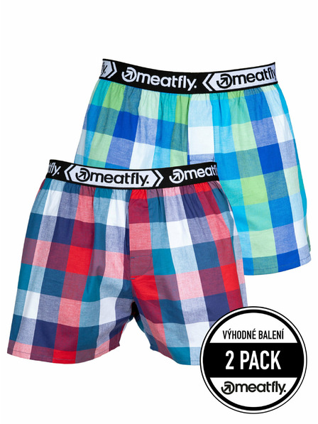 Meatfly Meatfly pánské boxerky Gigi Navy Red / Green | Červená | Velikost