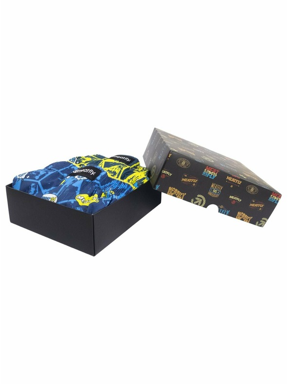 Meatfly Meatfly pánské boxerky Agostino Yellow/Blue Comics Gift Pack | Žlutá | Velikost