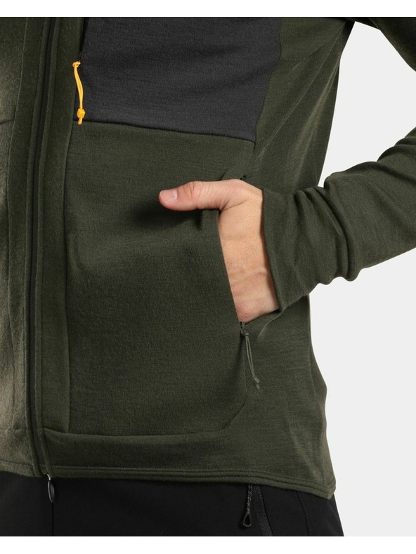 Kilpi Pánský svert s kapucí Kilpi MERINI-M Tmavě zelená