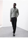 Marks & Spencer Svetr s krátkým zipem z vlny merino Marks & Spencer šedá