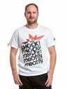 Meatfly Meatfly pánské tričko Big Shock Shattered White | Bílá | Velikost