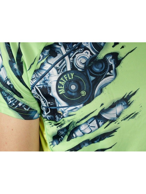 Meatfly Meatfly funkční triko Reaper A - Lime green | Zelená | Velikost