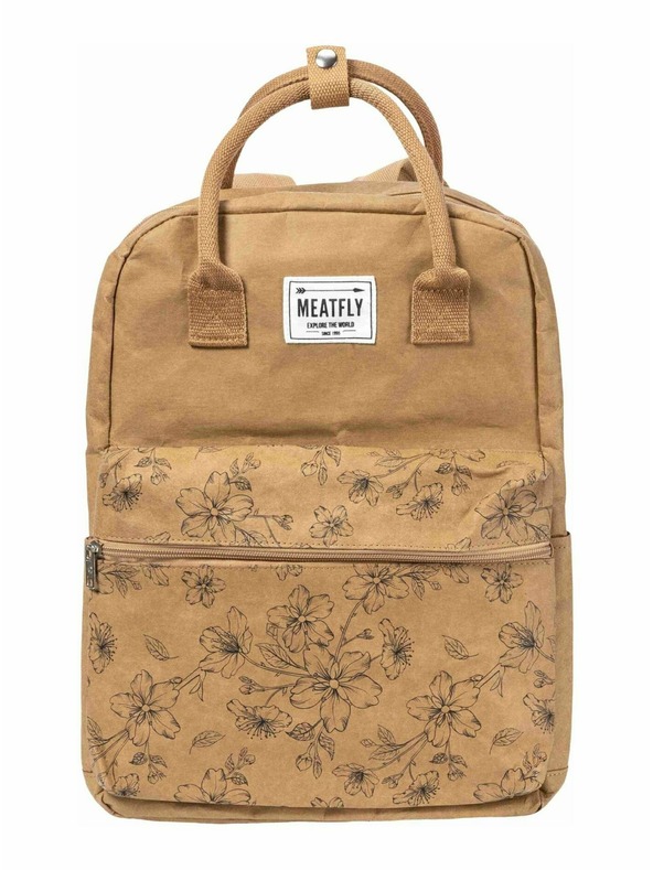 Meatfly Meatfly papírový batoh Cheery Blossom Brown 18 L