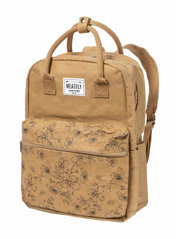 Meatfly Meatfly papírový batoh Cheery Blossom Brown 18 L