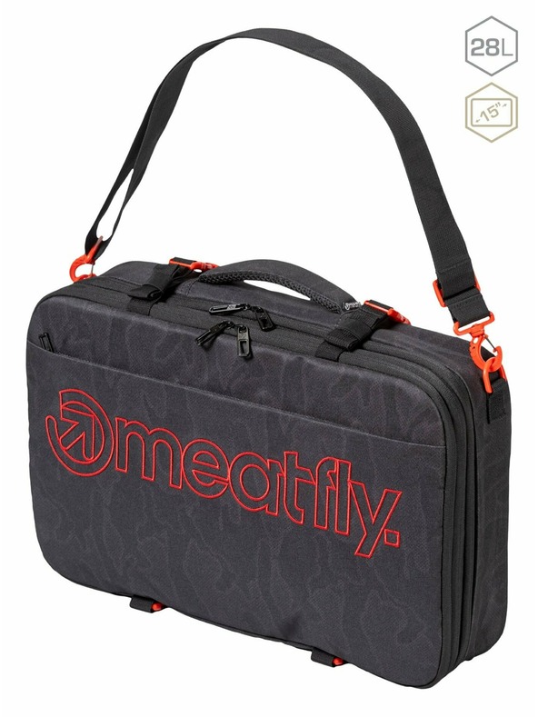 Meatfly Meatfly batoh Riley Morph Black 28 L | Černá | Objem 28 L