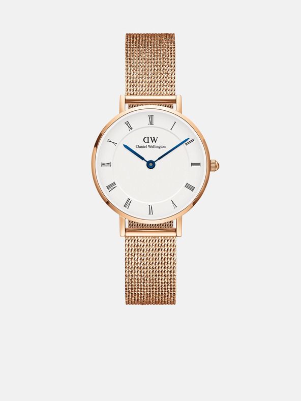 Daniel Wellington Růžovo-zlaté dámské hodinky Daniel Wellington mesh Petite Melrose