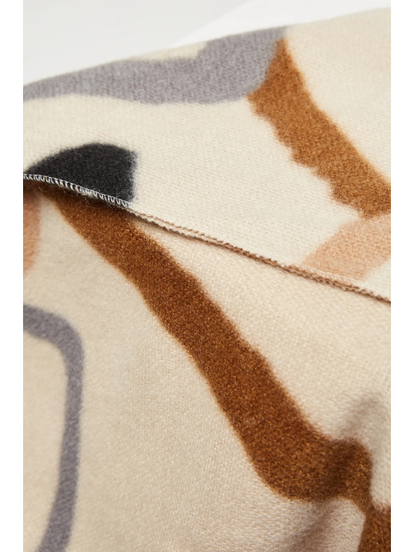 Moodo Hnědo-béžová dámská vzorovaná šála Moodo