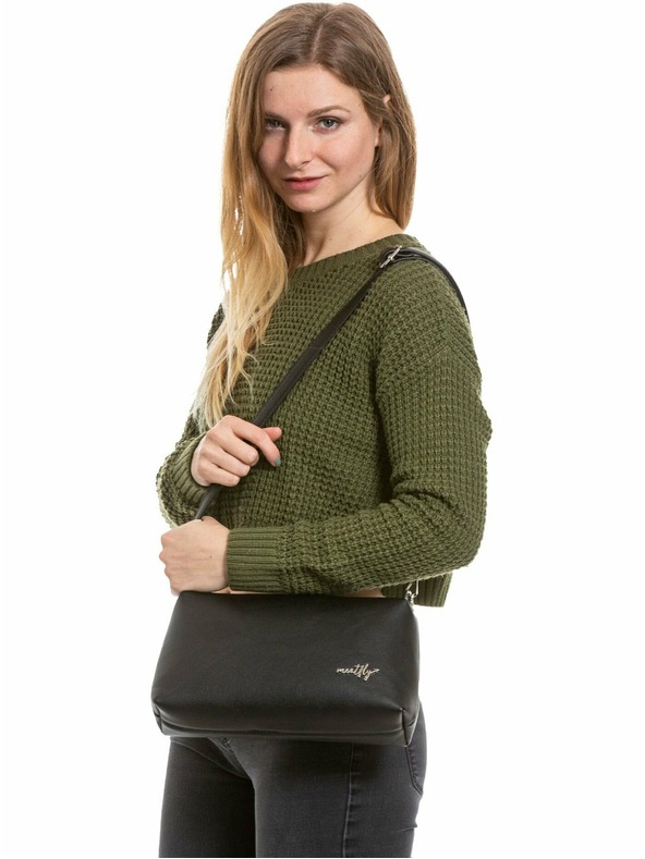 Meatfly Meatfly kabelka Alma Black | Černá | Objem 13 L