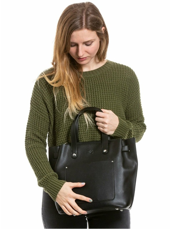 Meatfly Meatfly kabelka Alma Black | Černá | Objem 13 L